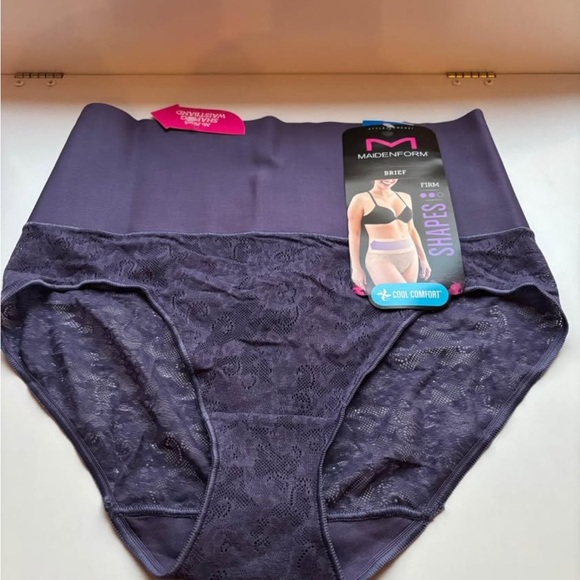 NEW Maidenform Cool Comfort Firm Brief Panties Shapewear Size XL Purple DM0051 - Picture 2 of 6